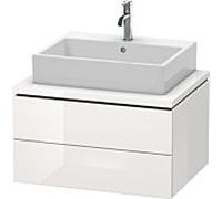 L-Cube Duravit vasque LC581608585 72 x 54,7 cm, blanc brillant, pour console, 2 tiroirs