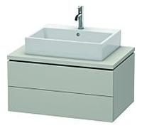 L-Cube Duravit vasque LC581700707 82 x 54,7 cm, gris béton mat, pour console, 2 tiroirs