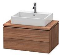 Duravit Meuble sous-lavabo L-Cube LC581707979 suspendu 2 tiroirs 820x400x547mm décor noyer naturel