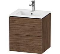 L-Cube Duravit vasque LC621802121 52x39,1x55cm, 2 tiroirs, suspendu, noyer foncé