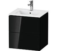 L-Cube Duravit vasque LC621804040 52x39,1x55cm, 2 tiroirs, suspendu, noir brillant