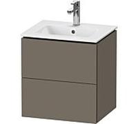 Meuble Pour Lavabo Encastrable Duravit L-Cube 2 tiroirs, pour Lavabo ME 520mm Gris Flanelle Satiné LC621809090