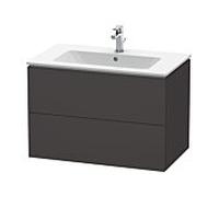 L-Cube Duravit vasque LC624108080 82 x 48, 2000 cm, graphite super mat, 2 tiroirs, suspendu