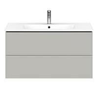 L-Cube Duravit vasque LC624200707 102 x 48, 2000 cm, gris béton mat, 2 tiroirs, suspendu