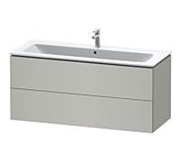 L-Cube Duravit vasque LC624300707 122 x 48, 2000 cm, gris béton mat, 2 tiroirs, suspendu