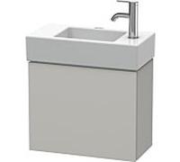 L-Cube Duravit vasque LC6246L0707 48x24x40cm, suspendu, porte à gauche, gris béton mat