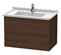 Duravit Vasque L-Cube LC626506969 82 x 46,9 cm, noyer brossé, 2 tiroirs, suspendue