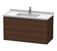 DURAVIT L-Cube - Meuble sous lavabo avec 2 tiroirs 1020x558x469mm noyer brossé placage bois/noyer brossé placage bois