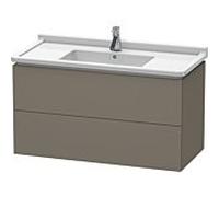 L-Cube Duravit vasque LC626609090 102 x 46,9 cm, flanelle gris soie mat, 2 tiroirs, suspendu