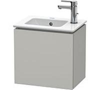 L-Cube Duravit vasque LC6272L0707 42x29,4x40cm, suspendu, porte à gauche, gris béton mat