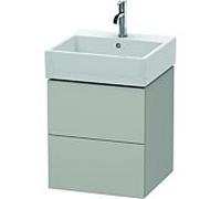 L-Cube Duravit vasque LC627400707 48,4 x 45,9 cm, gris béton mat, 2 tiroirs, suspendu