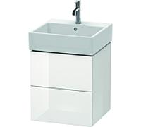 L-Cube Duravit vasque LC627402222 48,4 x 45,9 cm, blanc brillant, 2 tiroirs, suspendu