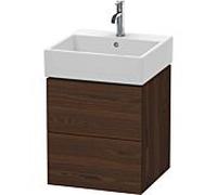 L-Cube Duravit vasque LC627406969 48,4 x 45,9 cm, noyer brossé, 2 tiroirs, suspendu