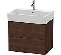 L-Cube Duravit vasque LC627606969 68,4 x 45,9 cm, noyer brossé, 2 tiroirs, suspendu