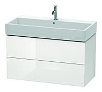 L-Cube Duravit vasque LC627802222 98,4x 45,9 cm, blanc brillant, 2 tiroirs, suspendu