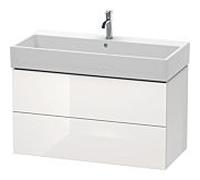 L-Cube Duravit vasque LC627808585 98,4x 45,9 cm, blanc brillant, 2 tiroirs, suspendu