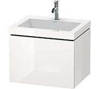L-Cube Duravit vasque LC6916N1818 60 x 48 cm, sans trou pour robinet, blanc mat, 2000 coulissant