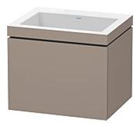 L-Cube Duravit vasque LC6916N4343 60 x 48 cm, sans trou pour robinet, basalte mat, coulissant 2000
