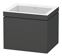 L-Cube Duravit vasque LC6916N4949 60 x 48 cm, sans trou pour robinet, graphite mat, coulissant 2000