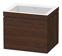 Ensemble Meuble Salle de bain Duravit L-Cube Sans Trou 500x600x480mm Noyer brossé LC6916N6969