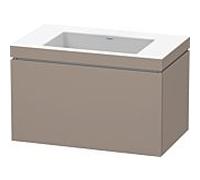 L-Cube Duravit vasque LC6917N4343 80 x 48 cm, sans trou pour robinet, basalte mat, coulissant 2000