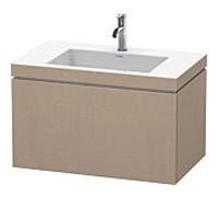 L-Cube Duravit vasque LC6917O7575 80 x 48 cm, trou pour robinet 2000 , lin, coulissant 2000