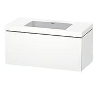L-Cube Duravit vasque LC6918N1818 100 x 48 cm, sans trou pour robinet, blanc mat, 2000 coulissant