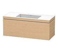 L-Cube Duravit vasque LC6919N3030 120 x 48 cm, sans trou pour robinetterie, chêne naturel, coulissant 2000