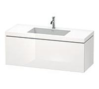 Duravit Vasque L-Cube LC6919O2222 120 x 48 cm, trou pour robinet – Blanc brillant 2000 coulissant