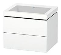 L-Cube Duravit vasque LC6926N1818 60 x 48 cm, sans trou pour robinetterie, blanc mat, 2 tiroirs
