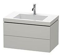 L-Cube Duravit vasque LC6927O0707 80 x 48 cm, 2000 , gris béton mat, 2 tiroirs