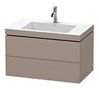 L-Cube Duravit vasque LC6927O4343 80 x 48 cm, 2000 , basalte mat, 2 tiroirs