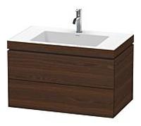 L-Cube Duravit vasque LC6927O6969 80 x 48 cm, 2000 , noyer brossé, 2 tiroirs