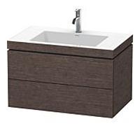Duravit Meuble sous-lavabo L-Cube c-bonded LC6927O7272, 2 tiroirs, sans trop-plein, chêne brossé