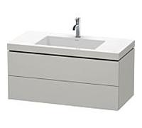 L-Cube Duravit vasque LC6928O0707 100 x 48 cm, 2000 , gris béton mat, 2 tiroirs