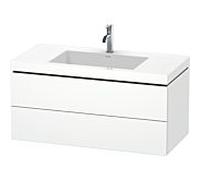 L-Cube Duravit vasque LC6928O1818 100 x 48 cm, trou pour robinet 2000 blanc mat, 2 tiroirs