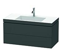L-Cube Duravit vasque LC6928O4949 100 x 48 cm, 2000 , graphite mat, 2 tiroirs