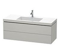 DURAVIT L-Cube - Meuble avec vasque c-bonded avec 2 tiroirs 1200x500x480mm gris béton mat/gris béton mat