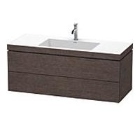 L-Cube Duravit vasque LC6929O7272 120 x 48 cm, 2000 , chêne foncé brossé, 2 tiroirs
