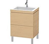 L-Cube Duravit vasque LC6936O3030 60 x48 cm, 2000 , chêne naturel, 2 coulissants, au sol