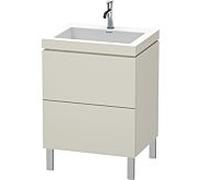 L-Cube Duravit vasque LC6936O9191 60 x48 cm, 2000 , taupe mat, 2 coulissants, au sol