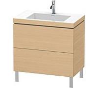 L-Cube Duravit vasque LC6937O3030 80 x 48 cm, 2000 , chêne naturel, 2 coulissants, au sol
