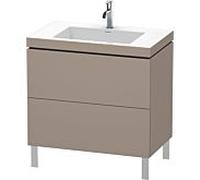 L-Cube Duravit vasque LC6937O4343 80 x 48 cm, 2000 , basalte mat, 2 coulissants, au sol