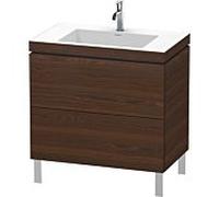 L-Cube Duravit vasque LC6937O6969 80 x 48 cm, trou pour robinet match2, noyer brossé, 2 2000