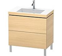 L-Cube Duravit vasque LC6937O7171 80 x 48 cm, 2000 , chêne méditerranéen, 2 coulissants, au sol