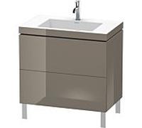 L-Cube Duravit vasque LC6937O8989 80 x 48 cm, trou pour robinet match2, gris flanelle brillant, 2 2000