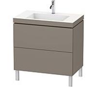 L-Cube Duravit vasque LC6937O9090 80 x 48 cm, trou pour robinet match2, flanelle gris soie mat, 2 2000