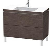 Duravit L-Cube Meuble avec vasque Vero Air, 2 tiroirs, LC6938O7272,