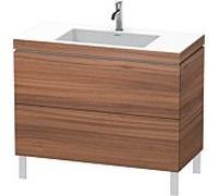 L-Cube Duravit vasque LC6938O7979 100 x 48 cm, trou pour robinet match2, noyer naturel, 2 2000
