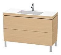 L-Cube Duravit vasque LC6939O3030 120 x 48 cm, 2000 , chêne naturel, 2 coulissants, au sol